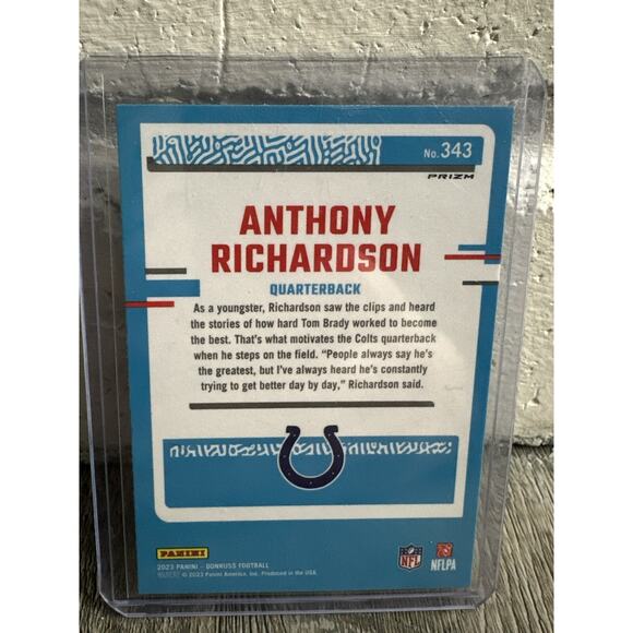Donruss Optic Silver 2023 Rated Rookie Anthony Richardson Colts NFL CLEAN - Picture 2 of 2